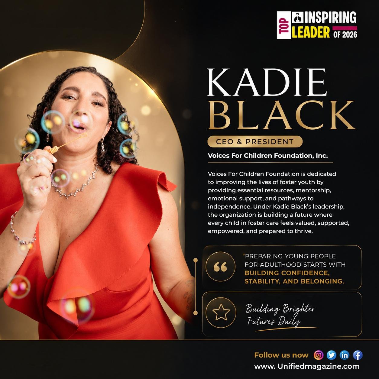 Katie Black - Inspiring Leader of 2026 - Outreach Post
